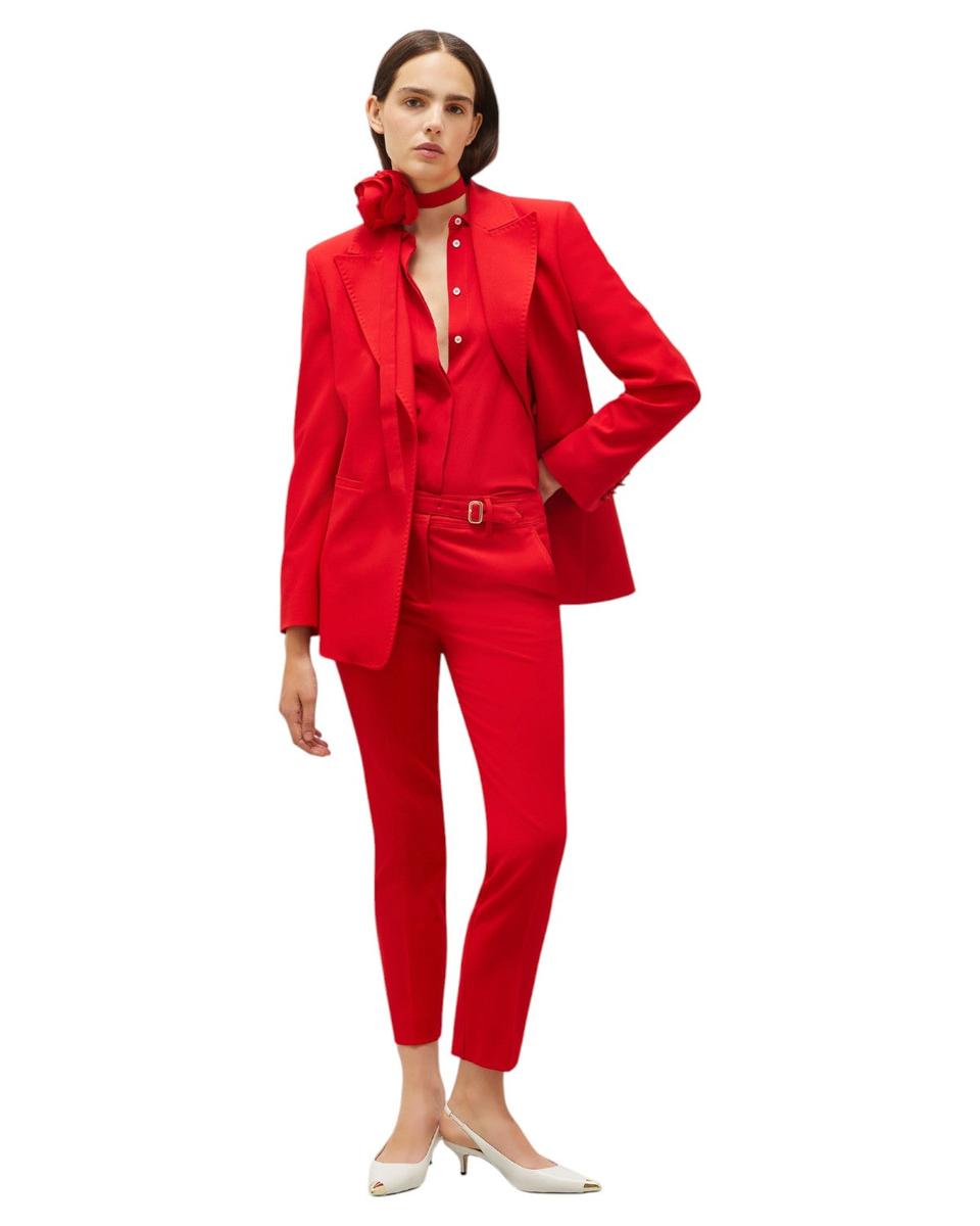 Camicia in Crêpe con Cintura a Fiore-Marella-Camicie-Vittorio Citro Boutique