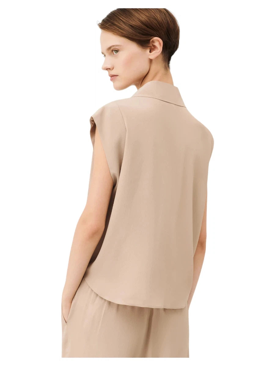 Camicia Fante in Crêpe con Nodo-Marella-Camicie-Vittorio Citro Boutique