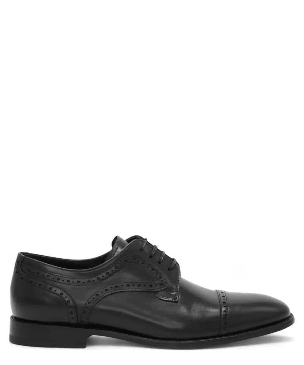 Scarpe Derby in Vitello Nero-Graziano Salvatelli-Stringate-Vittorio Citro Boutique