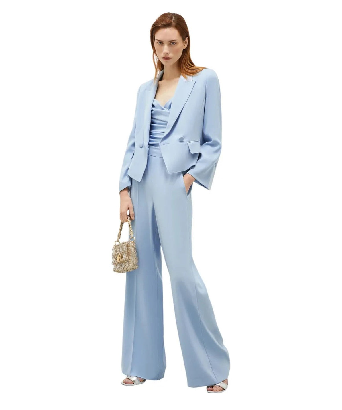 Pantalone Palazzo in Crêpe Envers Satin-Pantaloni-Marella-Vittorio Citro Boutique