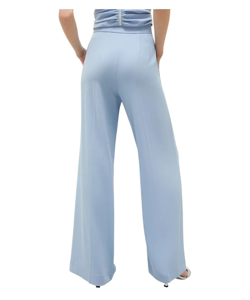 Pantalone Palazzo in Crêpe Envers Satin-Pantaloni-Marella-Vittorio Citro Boutique