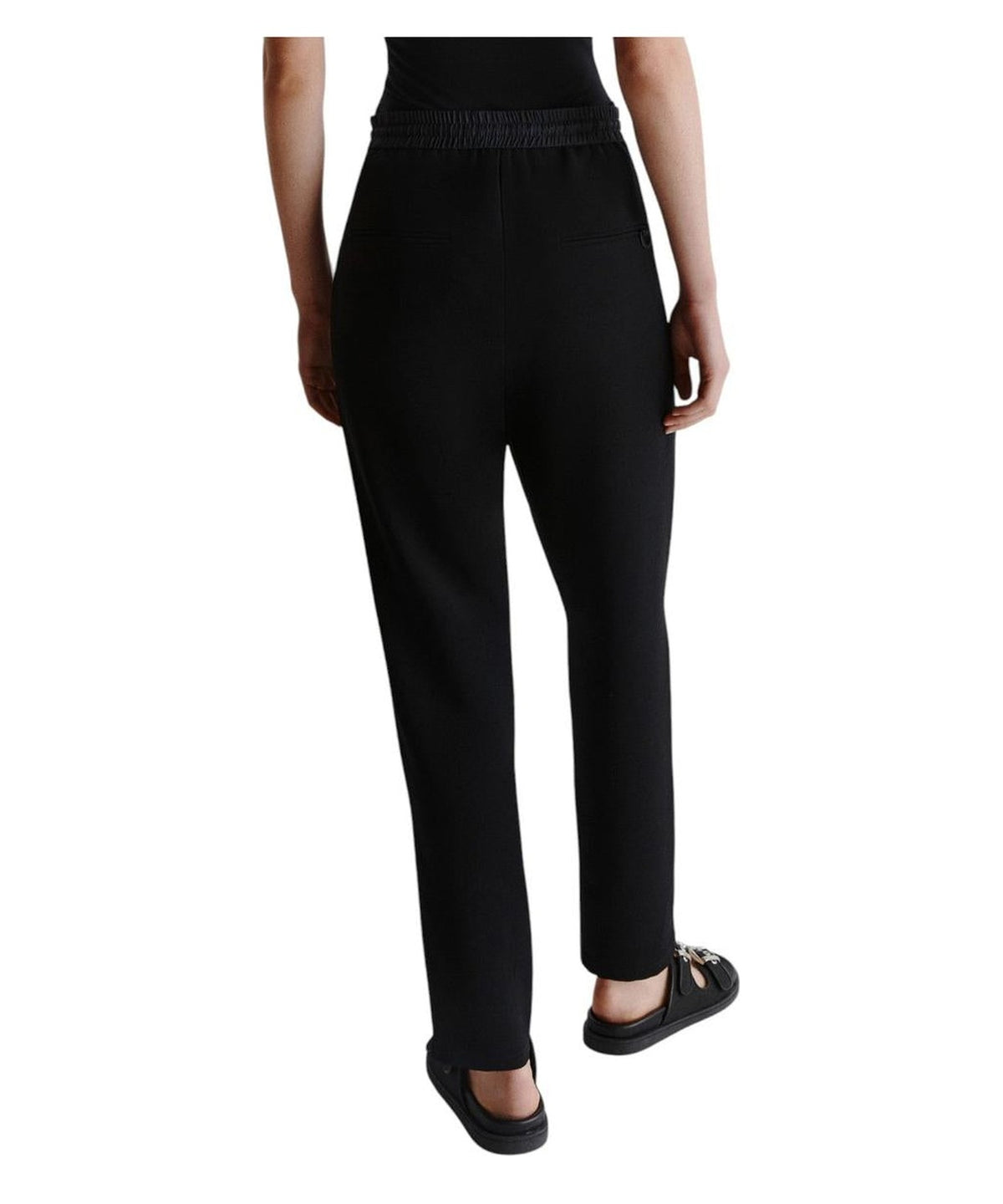 Jogger Fluidi in Triacetato con Coulisse in Seta-Marella-Pantaloni-Vittorio Citro Boutique