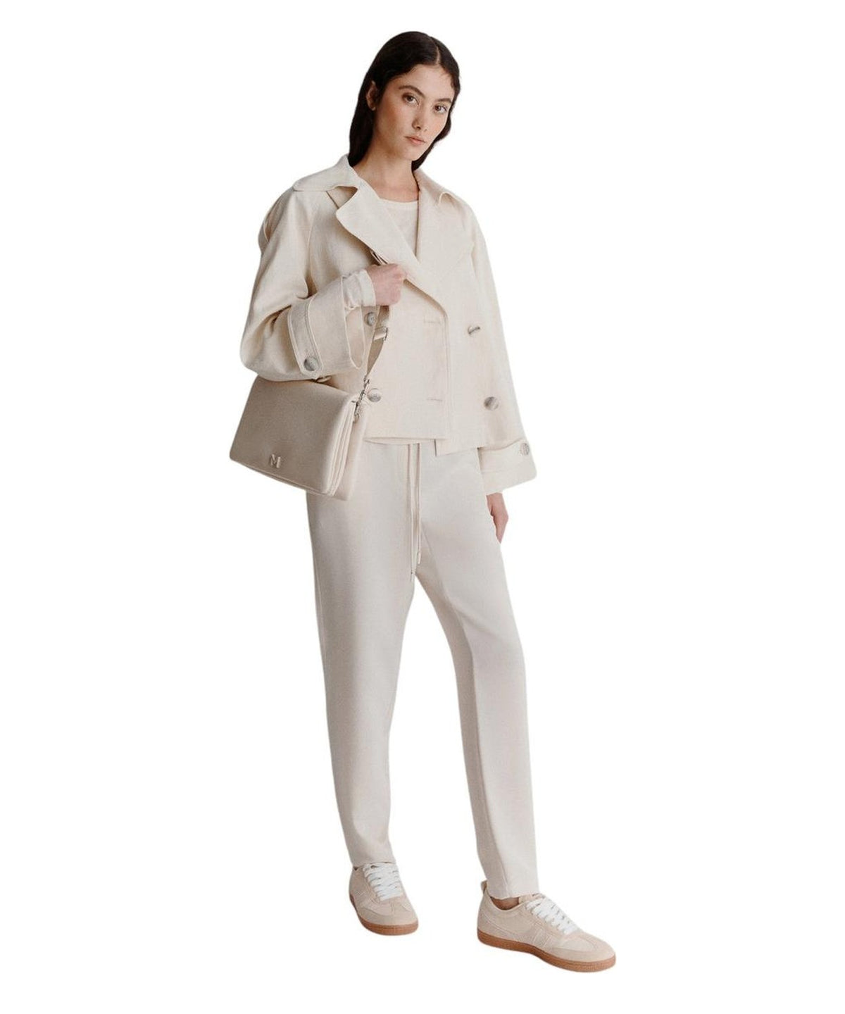 Jogger Fluidi in Triacetato con Coulisse in Seta-Marella-Pantaloni-Vittorio Citro Boutique