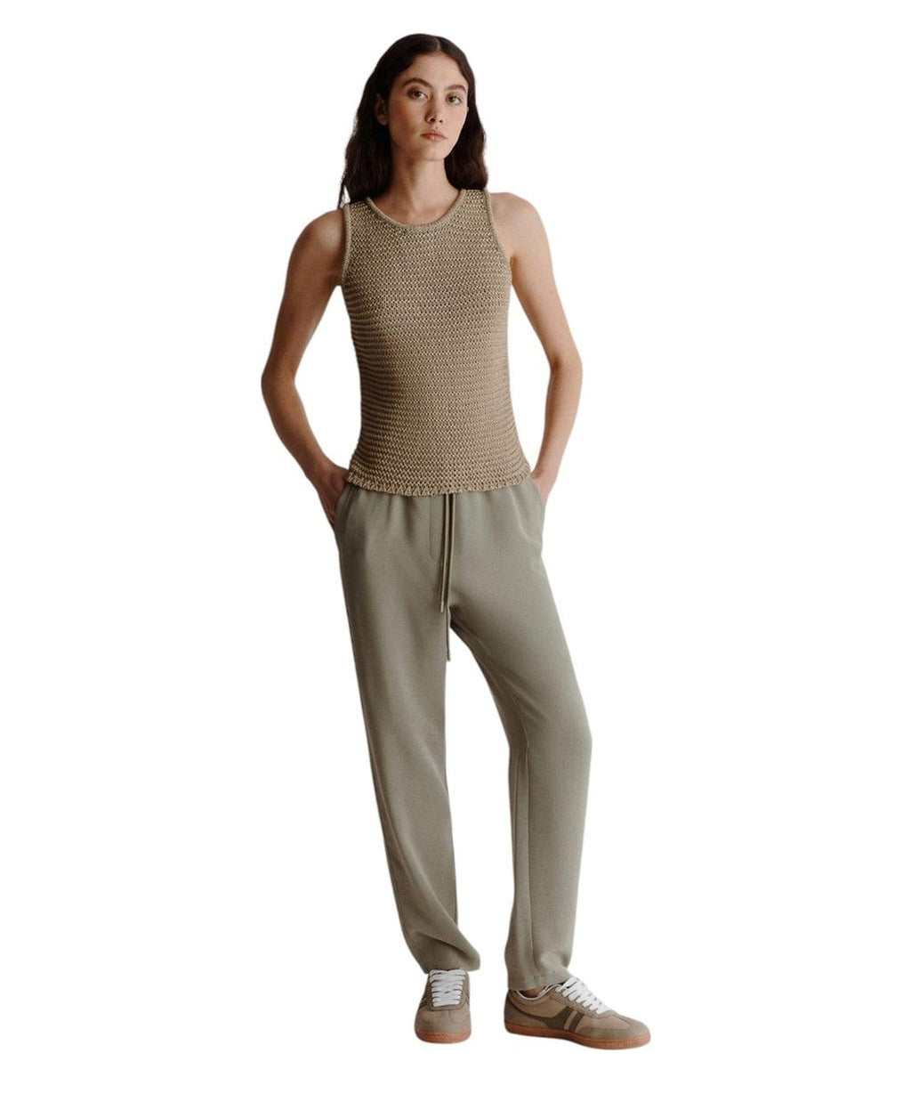 Jogger Fluidi in Triacetato con Coulisse in Seta-Marella-Pantaloni-Vittorio Citro Boutique