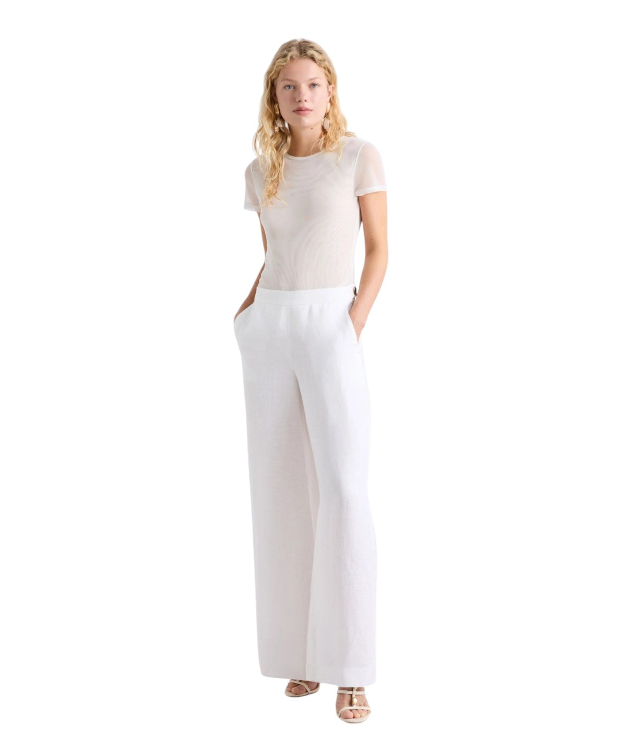 Pantalon Wide Leg in DéLavé linnen