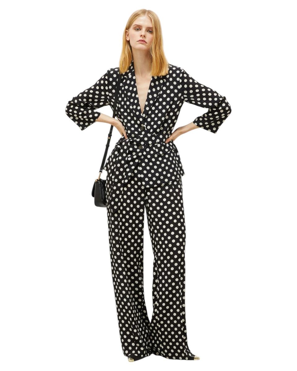 Pantalone Morbido in Seta con Stampa Foliage-Marella-Pantaloni-Vittorio Citro Boutique