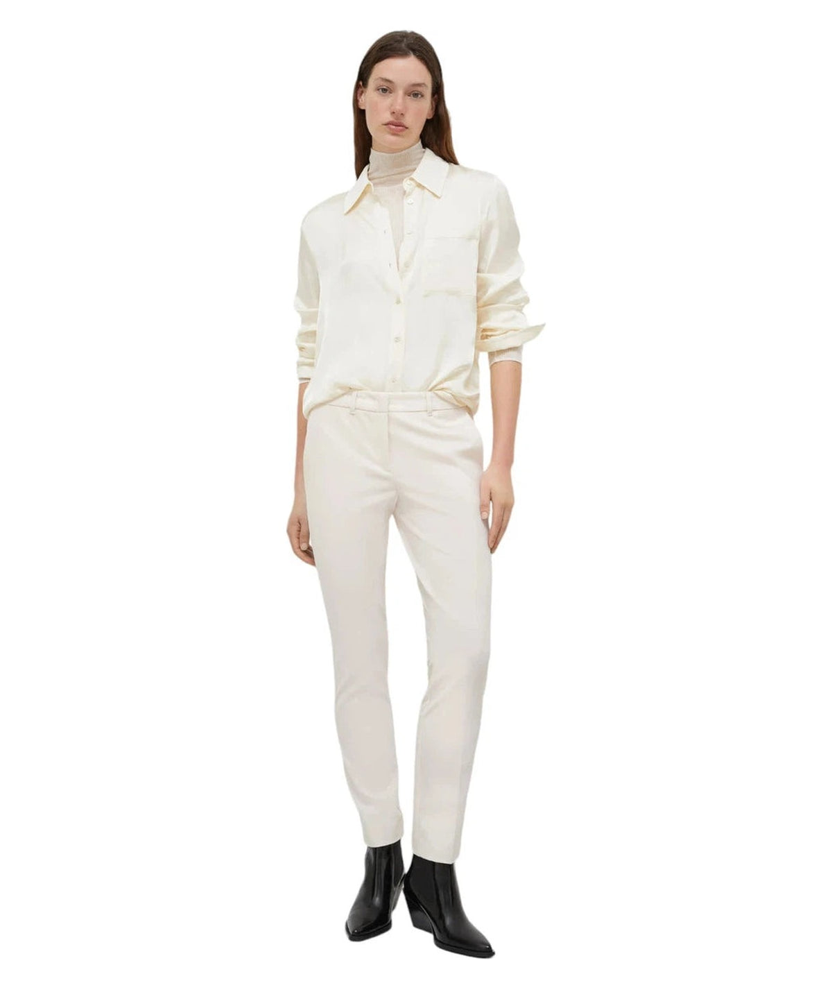 Pantaloni Gerona chino slim in misto lana-Marella-Pantaloni-Vittorio Citro Boutique