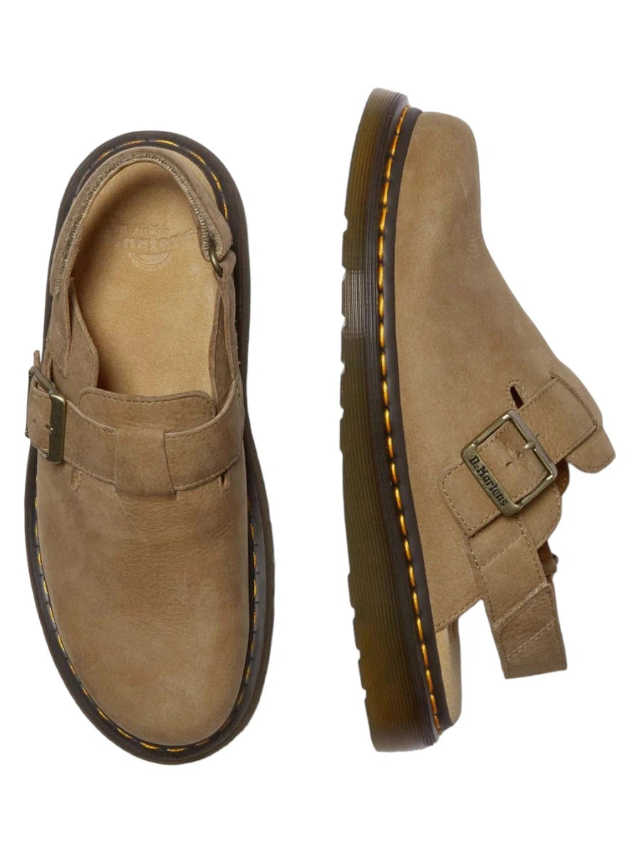 Jorge Mules II in Nabuk Martellata con Cinturino-Dr. Martens-Sandali-Vittorio Citro Boutique