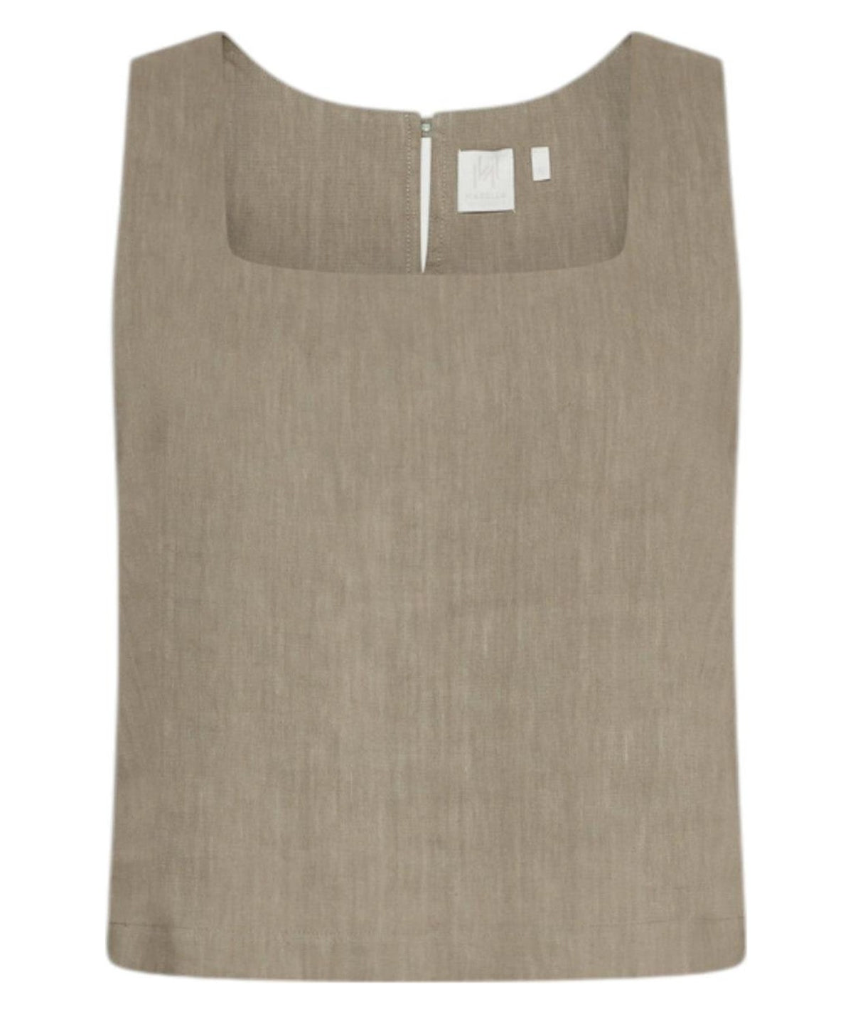 Top in Viscosa e Lino Stretch con Scollo Squadrato-Marella-Top-Vittorio Citro Boutique