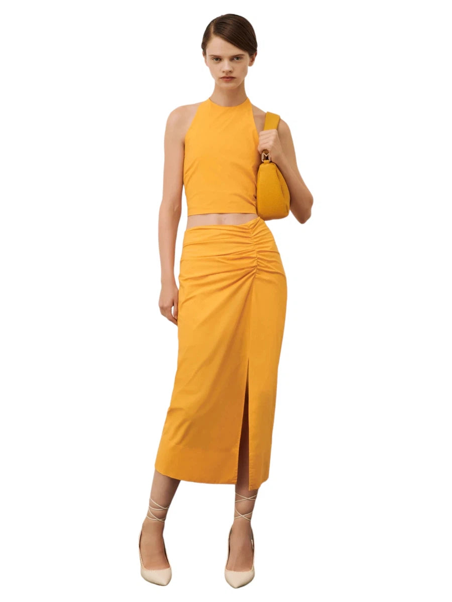 Gonna Midi Evviva a Fessura con Ruches-Gonne-Marella-Vittorio Citro Boutique