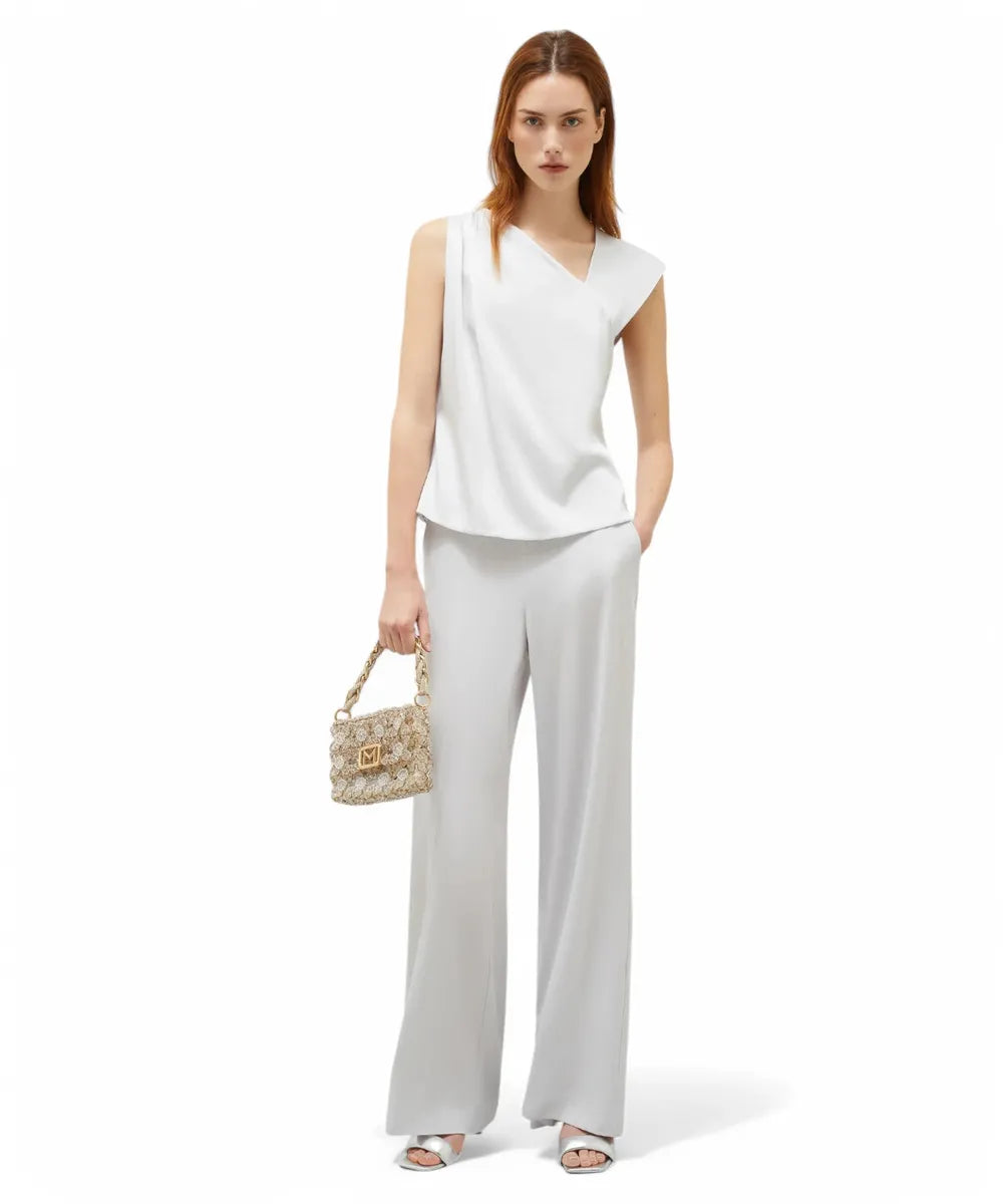 Top Satin Tecnico con Scollo Asimmetrico-Top-Marella-Vittorio Citro Boutique