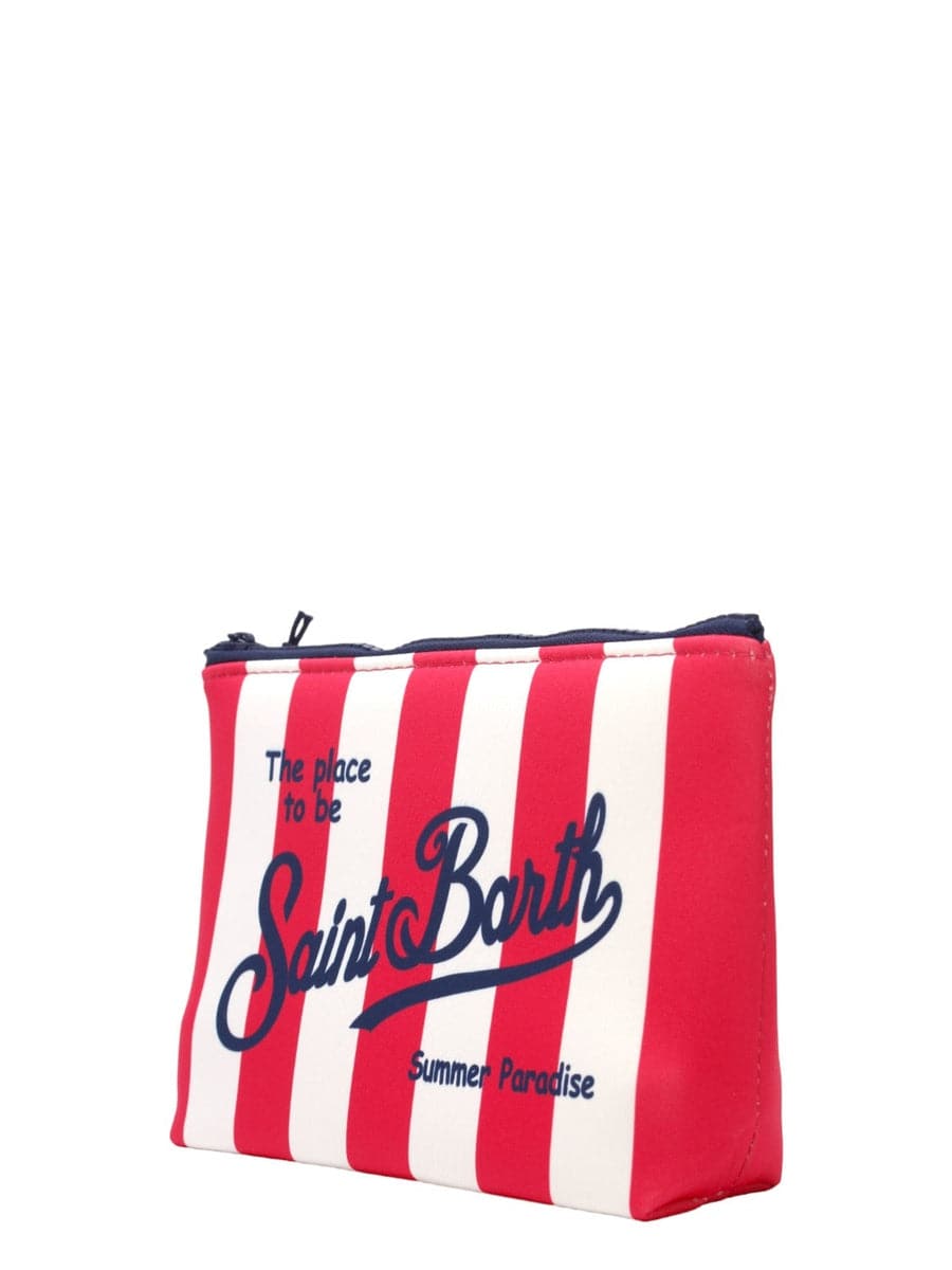 Pochette Aline righe rosse-Pochette-Mc2 Saint Barth-Vittorio Citro Boutique