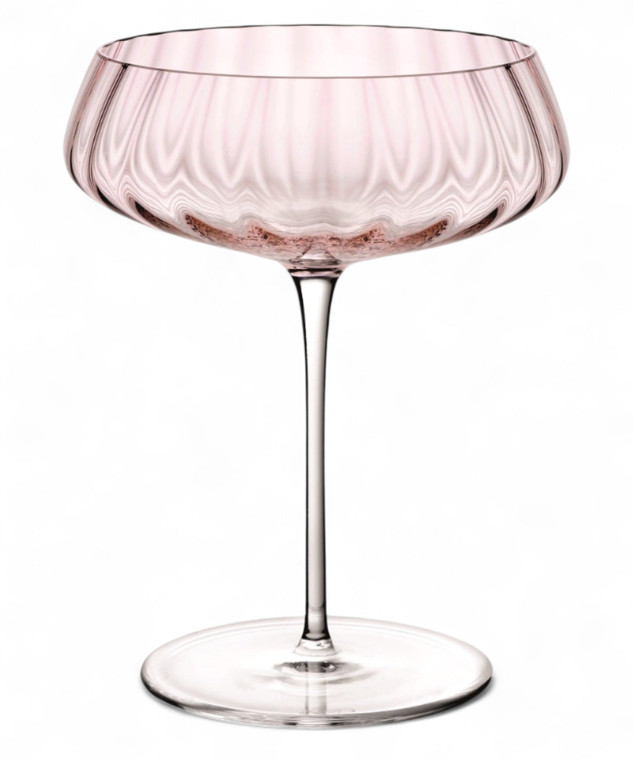 Round Up Dusty Rose Set di 2 bicchieri coupe-Coupe glass-NUDE EU-Vittorio Citro Boutique