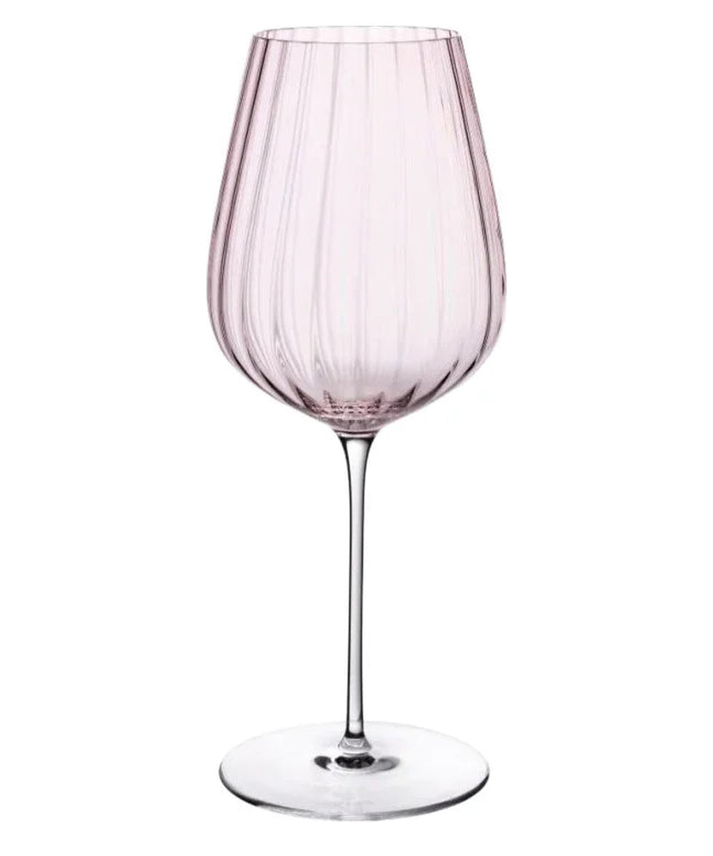 NUDE EU Set di 2 bicchieri da vino rosso Round Up color rosa antico.