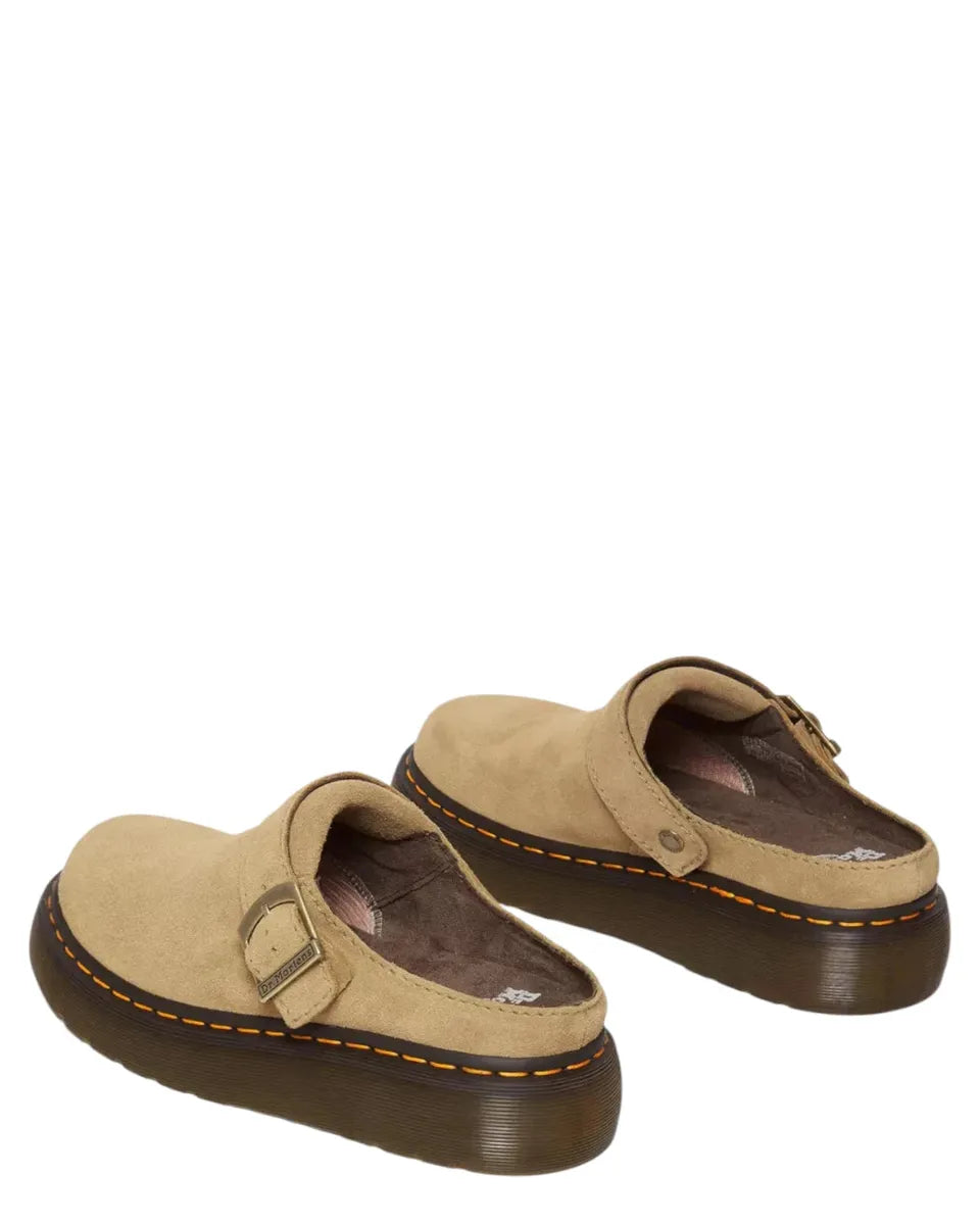 Platform Mules Bronx in Pelle Scamosciata-Dr. Martens-Ciabatte-Vittorio Citro Boutique