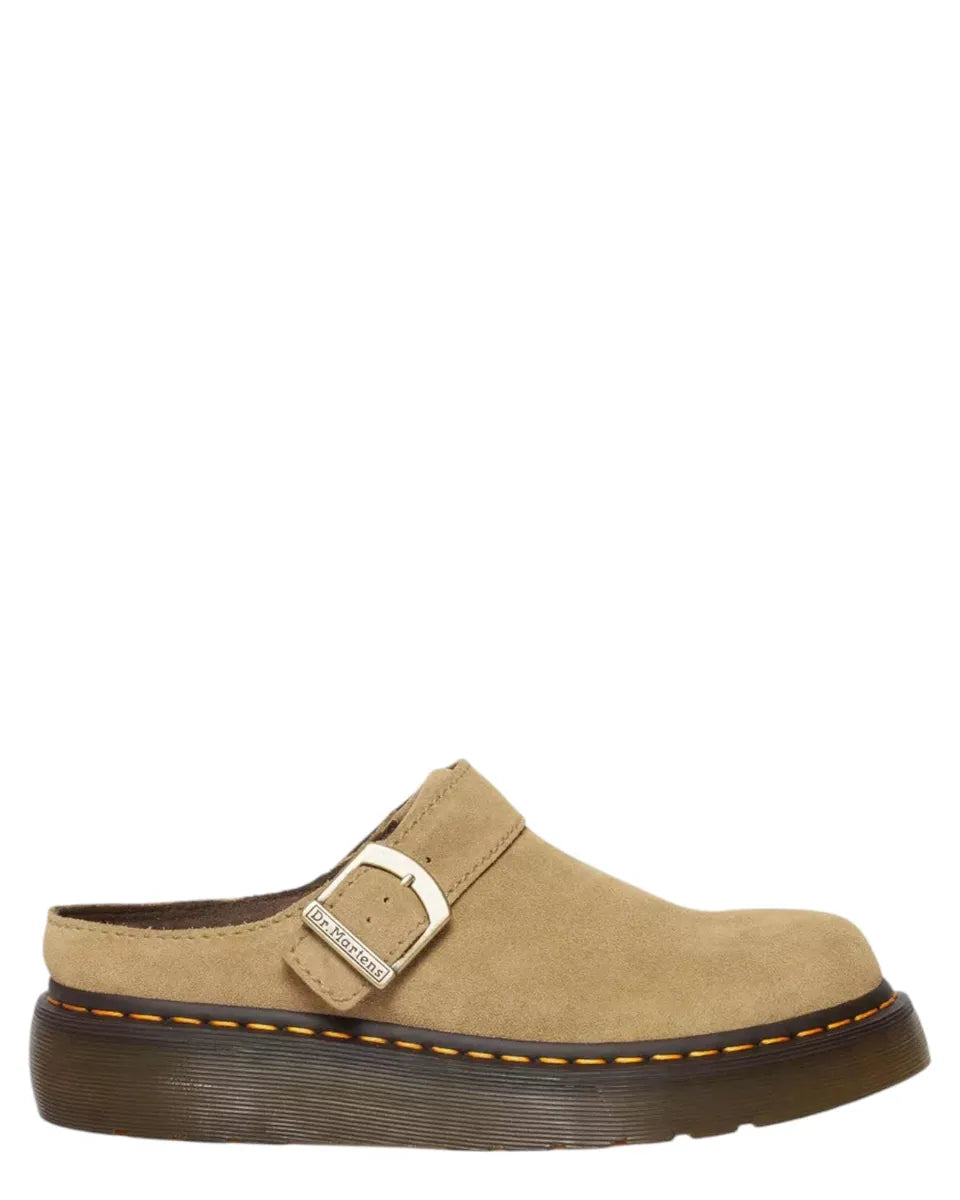 Platform Mules Bronx in Pelle Scamosciata-Dr. Martens-Ciabatte-Vittorio Citro Boutique