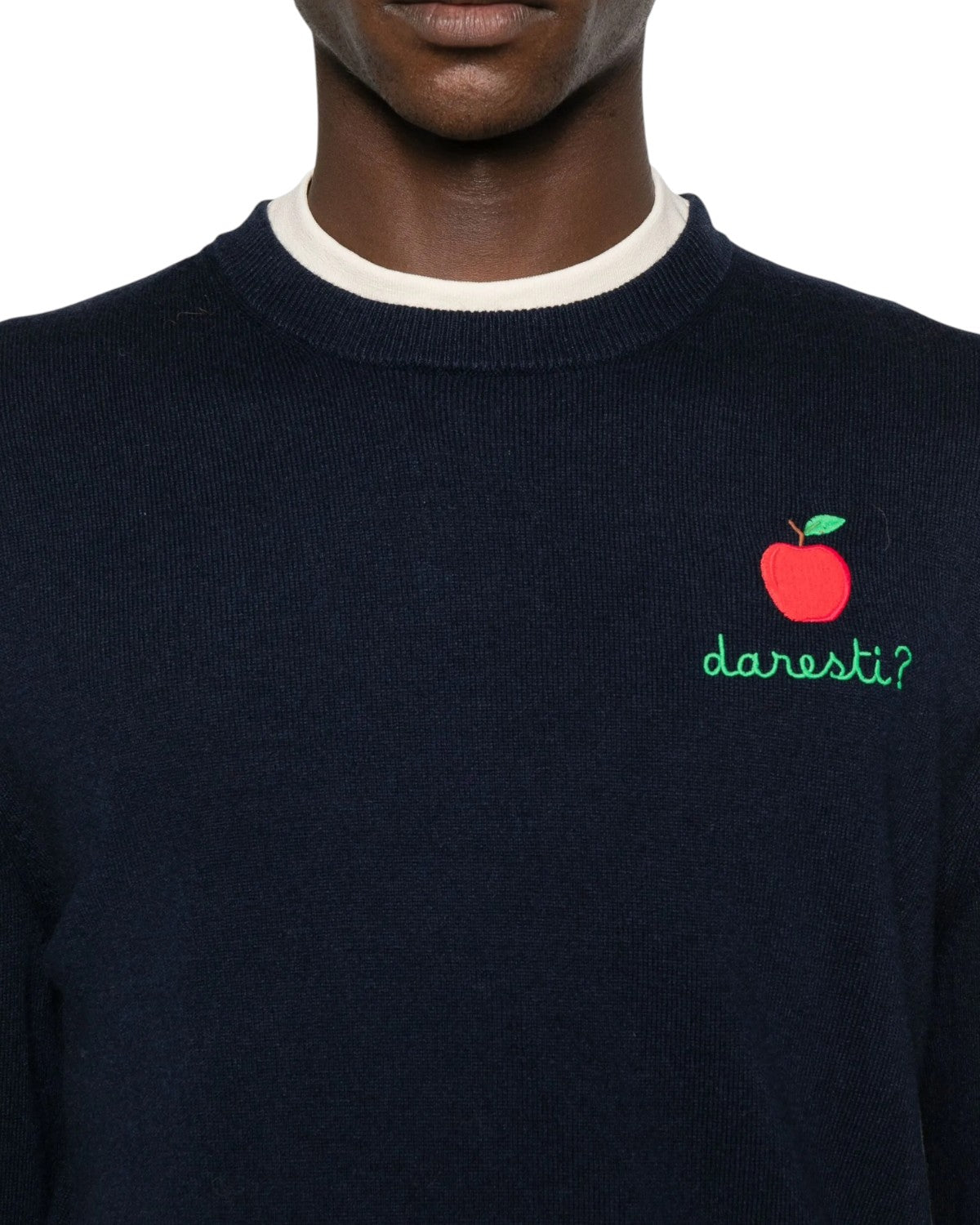 Maglione Heron Light con ricamo "Me la daresti?"-Mc2 Saint Barth-Maglieria-Vittorio Citro Boutique