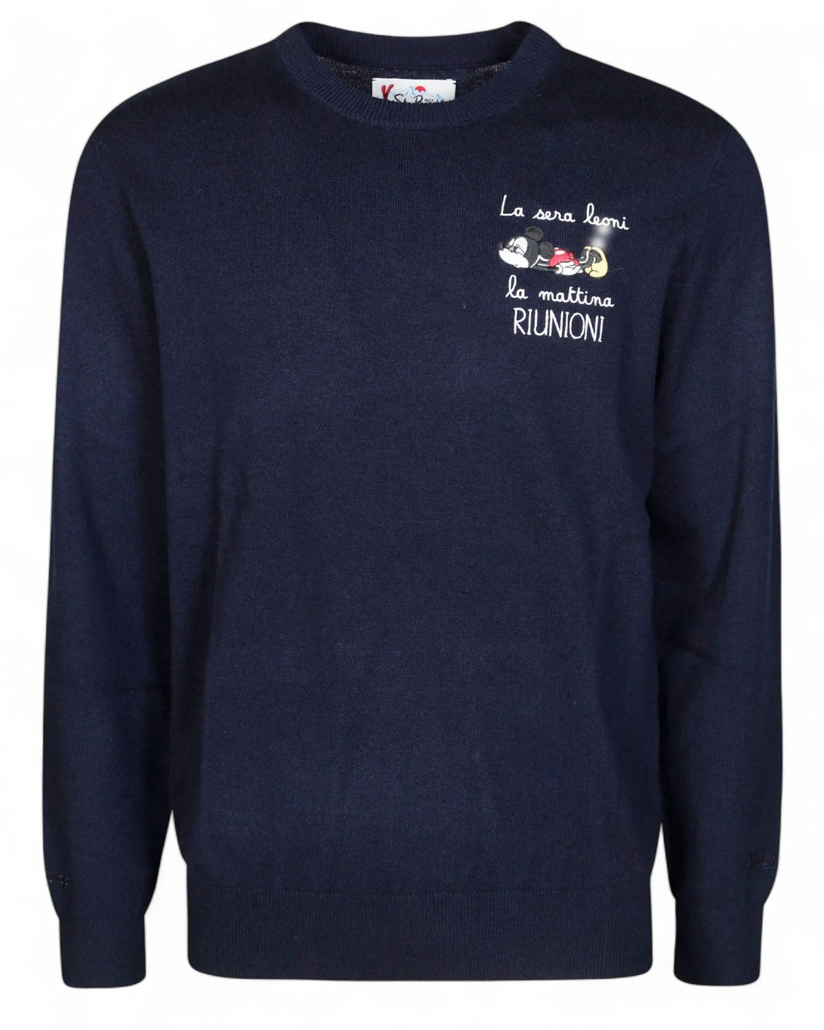 Maglione Heron Light con ricamo Mickey Mouse-Mc2 Saint Barth-Maglieria-Vittorio Citro Boutique