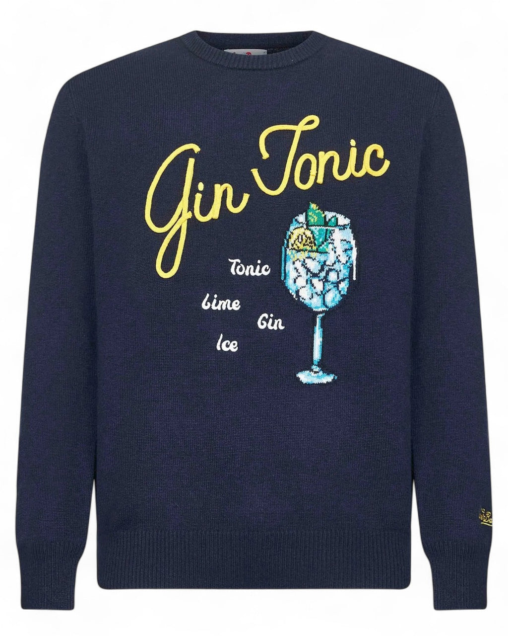 Maglione con stampa grafica in misto cashmere-Mc2 Saint Barth-Maglieria-Vittorio Citro Boutique