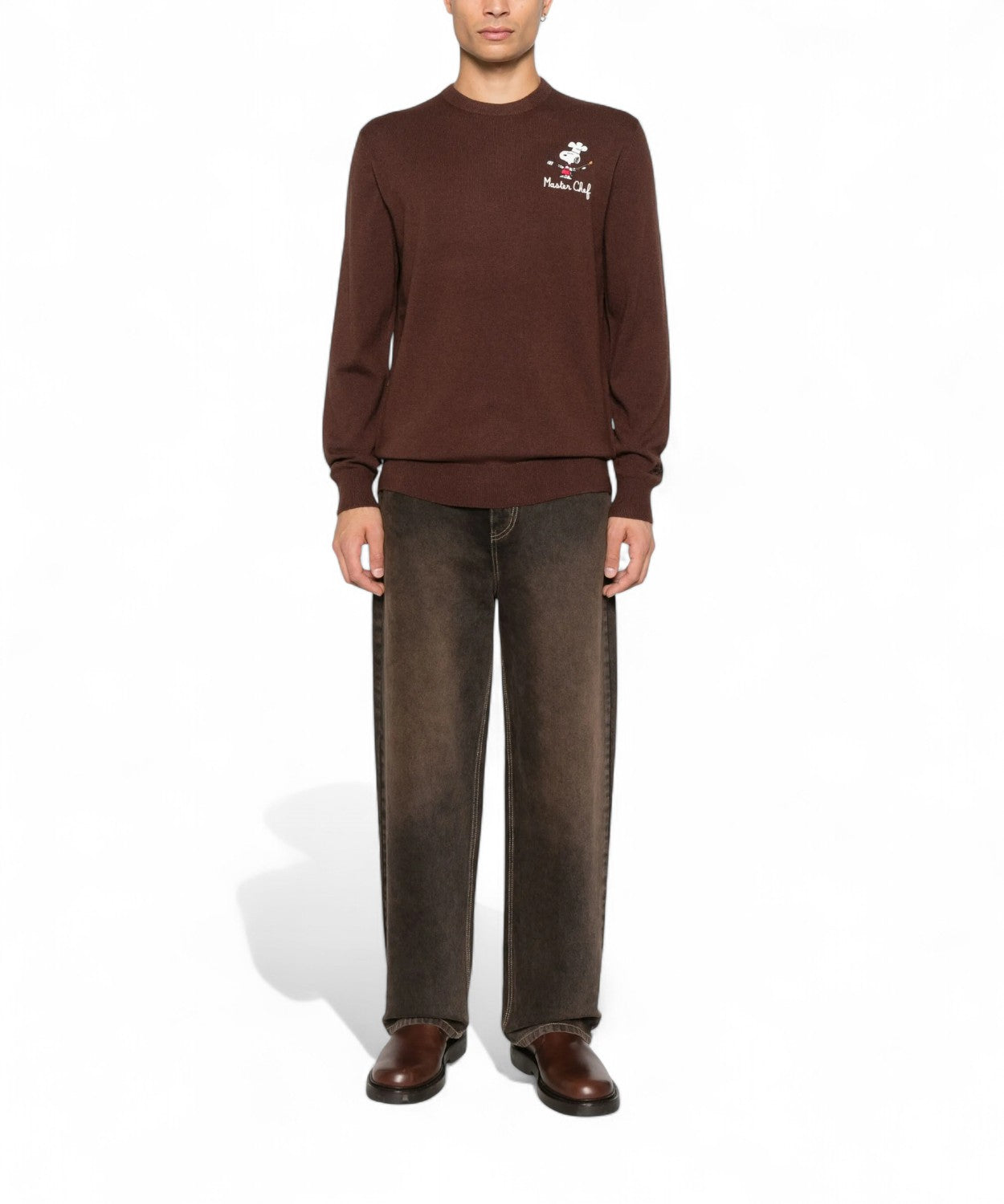 Maglione Heron Light con ricamo Snoopy Masterchef-Mc2 Saint Barth-Maglieria-Vittorio Citro Boutique