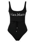 Costume Intero Max Mara in Jersey con Logo e Lacci
