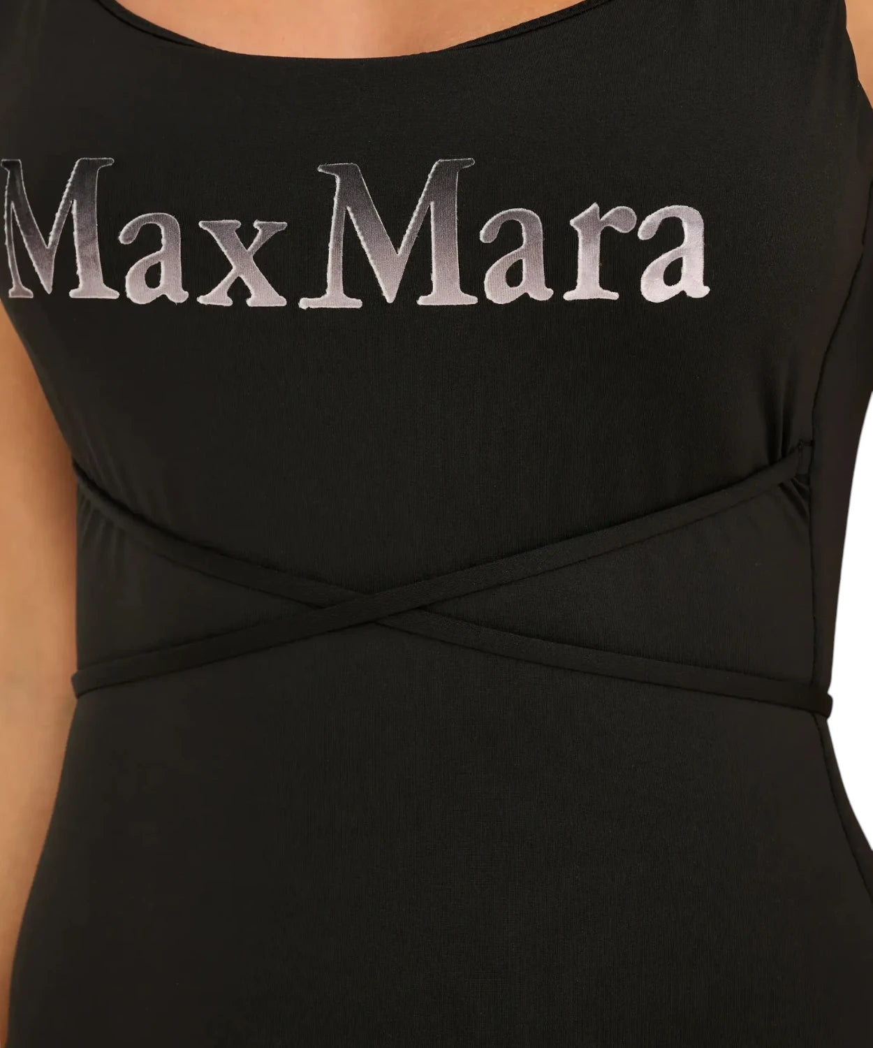 Kostium jednoczęściowy Max Mara z dżerseju z logo i sznurkami