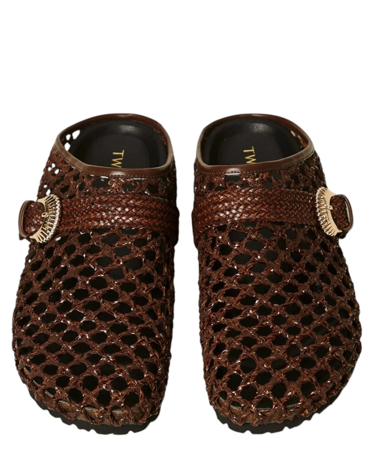 Mules Donna Twinset Flat con Fibbia Intrecciata