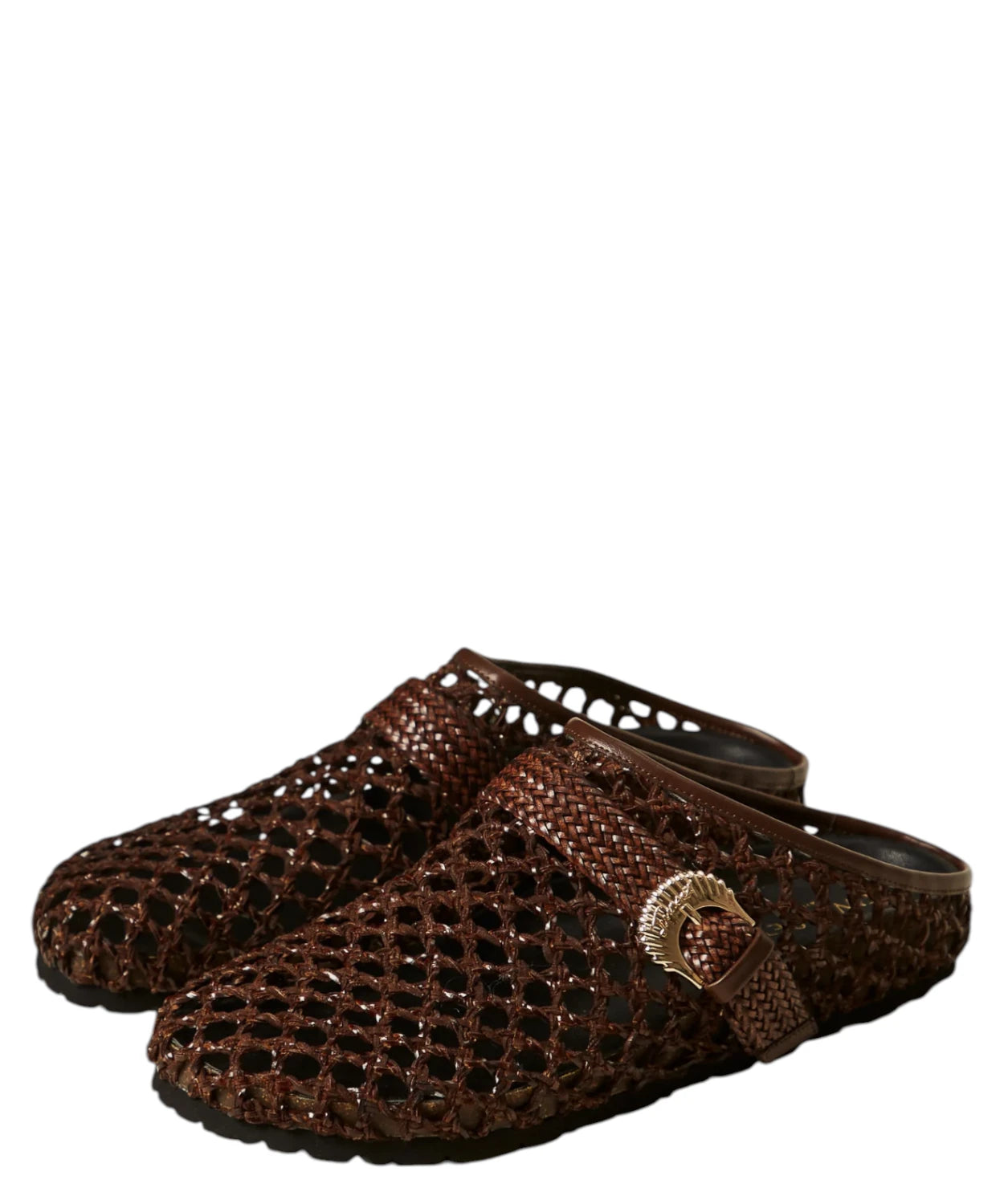 Mules Donna Twinset Flat con Fibbia Intrecciata