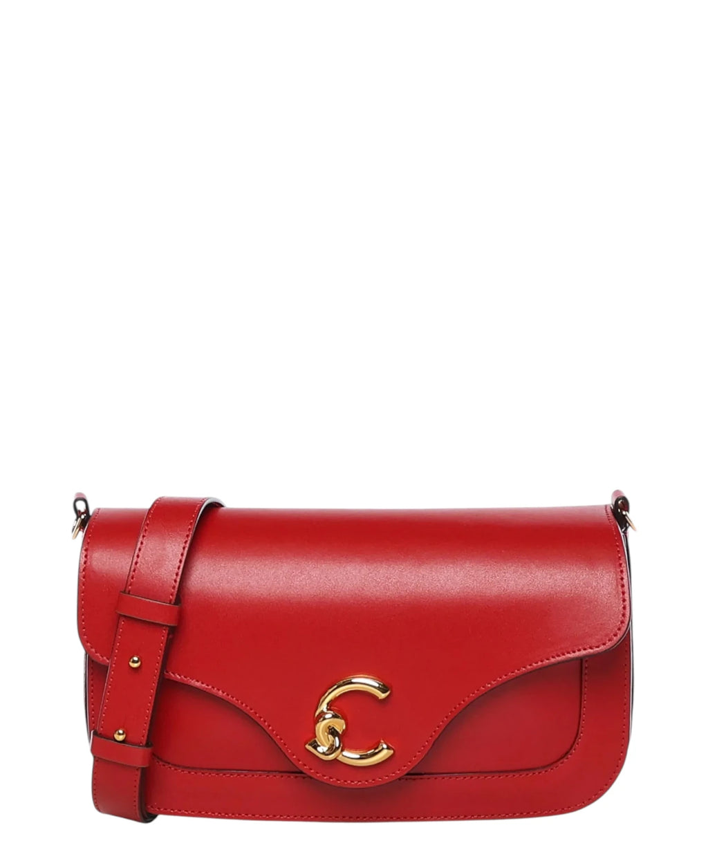 Borsa Coccinelle C-Me Medium aus glattem Leder mit Schulterriemen