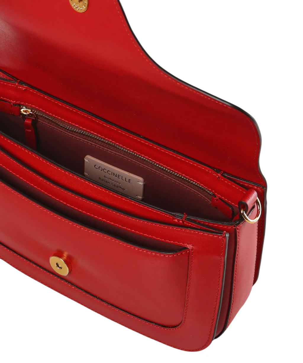 Borsa Coccinelle C-Me Medium aus glattem Leder mit Schulterriemen