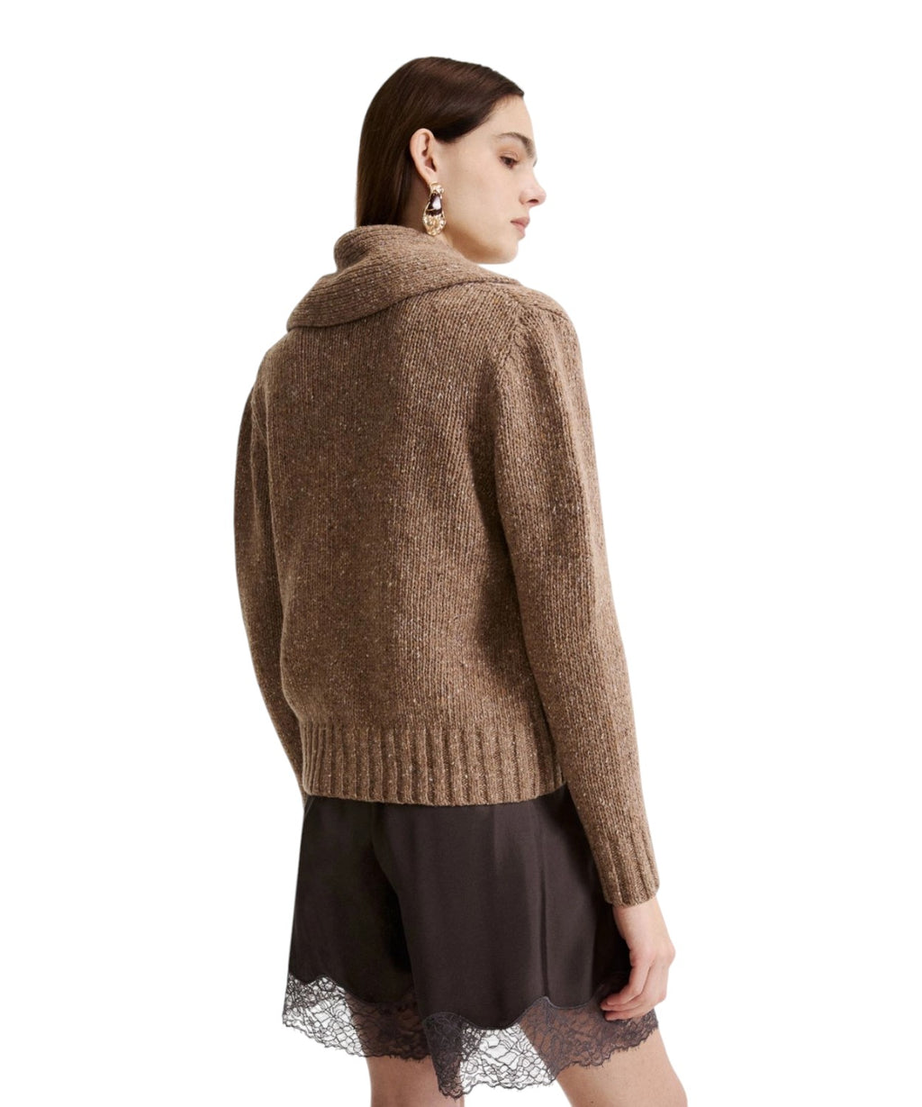 Cardigan Marella Geode in Misto Lana con Scollo a Scialle