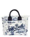 Borsa a Spalla Vanity in Canvas con Stampa St Tropez Toile-Mc2 Saint Barth-Borse a spalla-Vittorio Citro Boutique