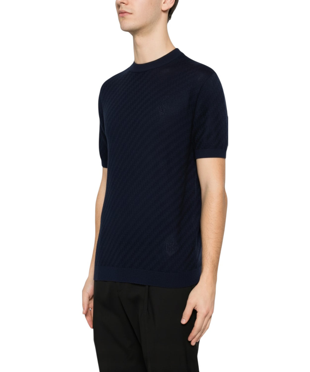 Emporio Armani T-shirt Uomo con Motivo in Rilievo