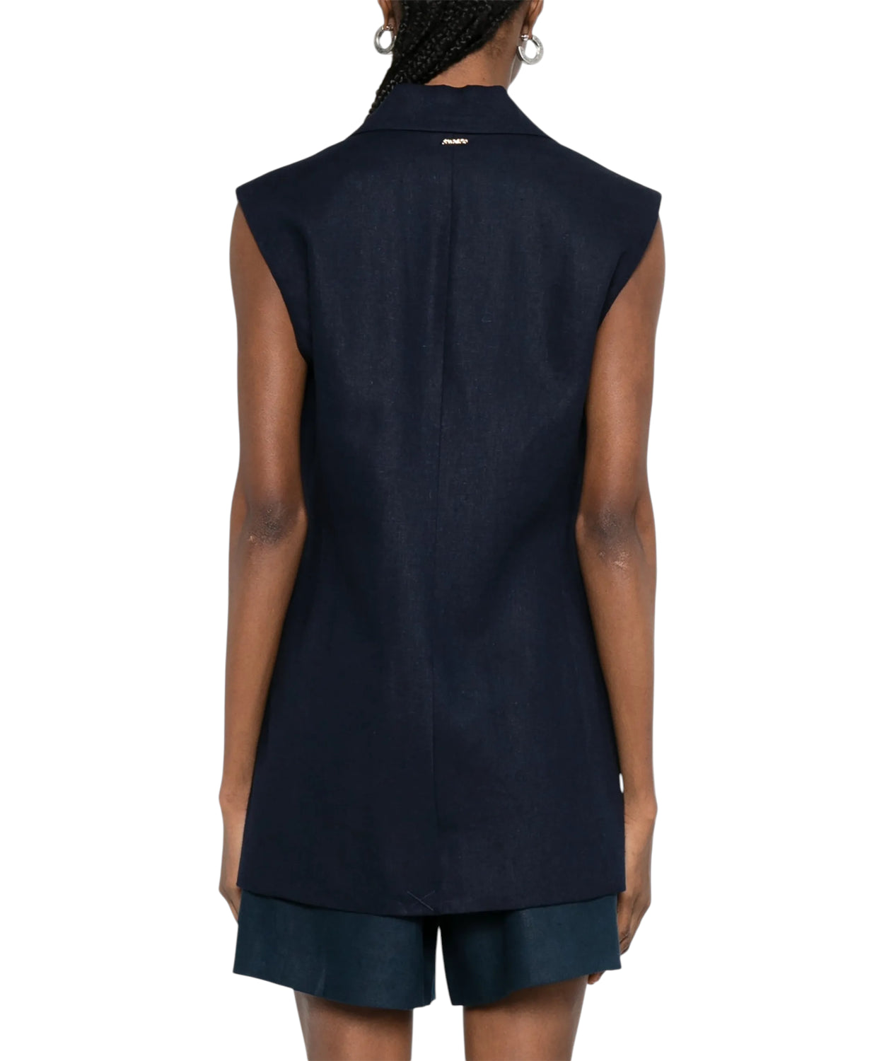 Gilet Twinset Floreale Leggero in Lino e Viscosa