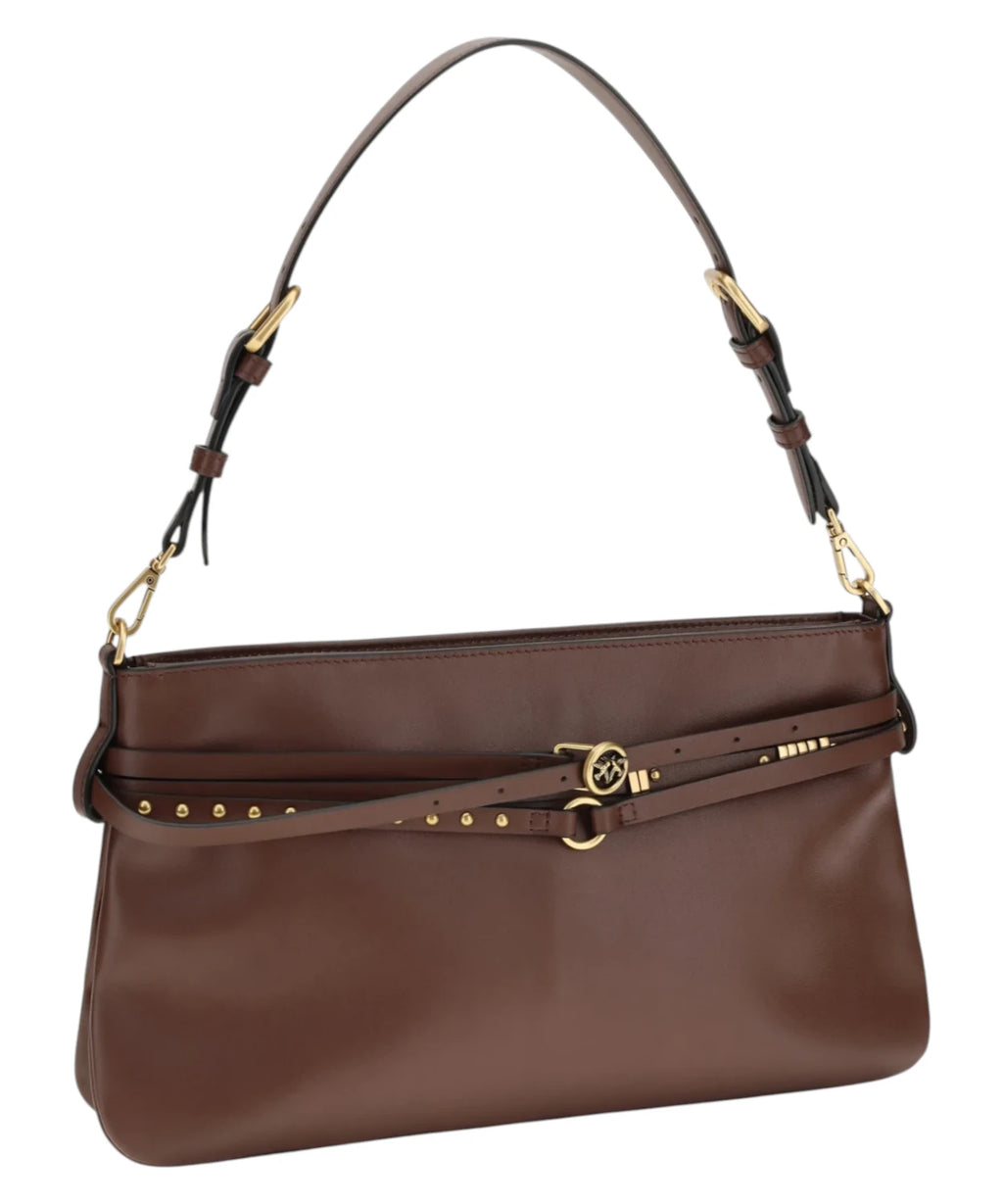 Pinko Mini Belt Shoulder Bag in Leather with Adjustable Shoulder Strap