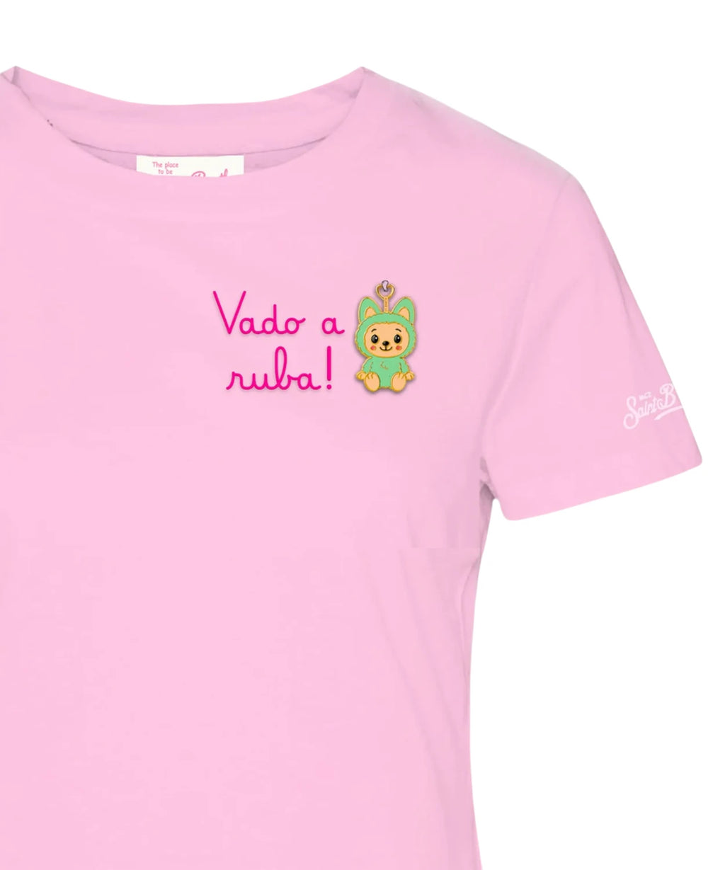 Tričko Emilie MC2 Saint Barth s přívěskem Labubu