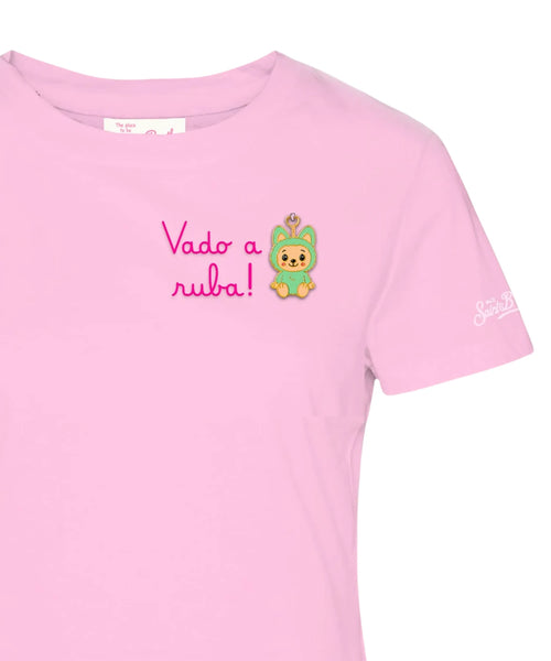 T-shirt Emilie MC2 Saint Barth con Charm Labubu