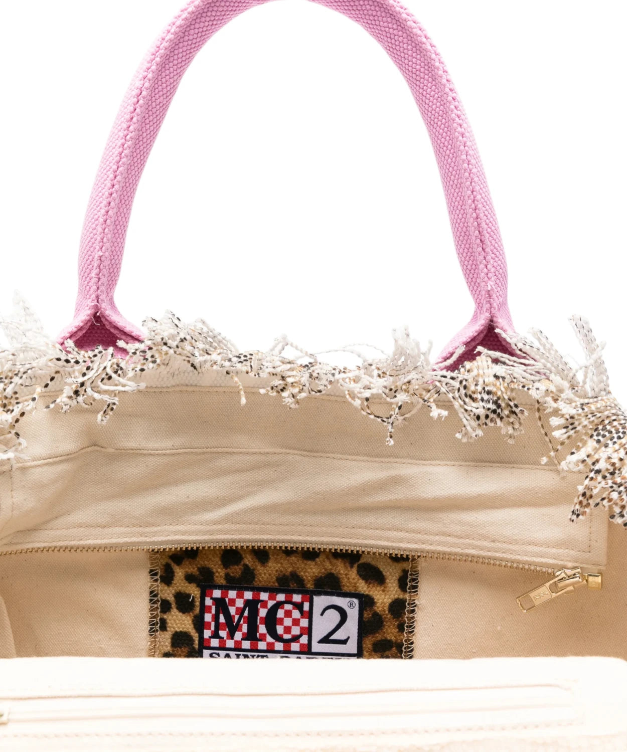 Borsa Vanity Leopardata MC2 Saint Barth in Canvas