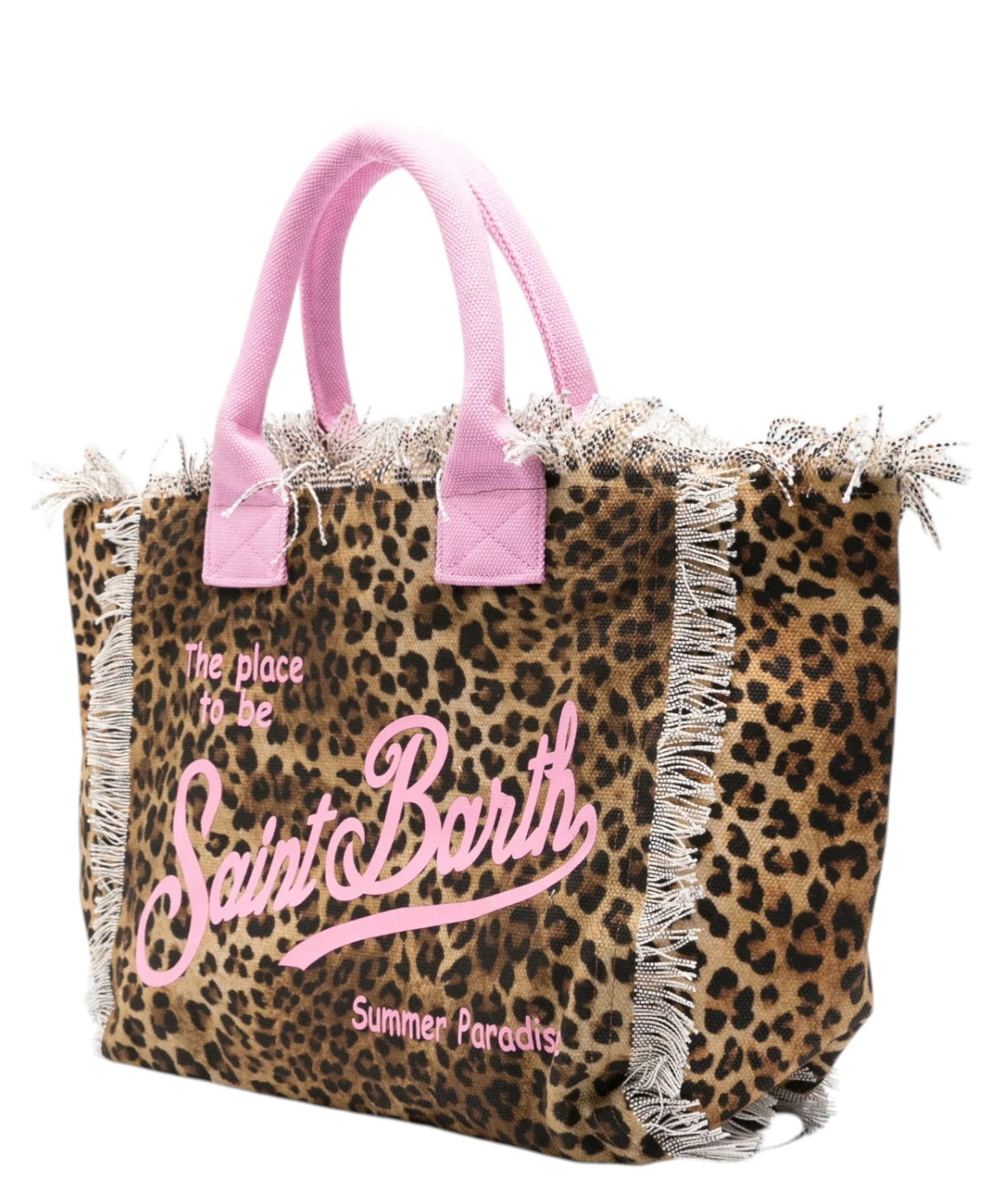 Borsa Vanity Leopardata MC2 Saint Barth in Canvas