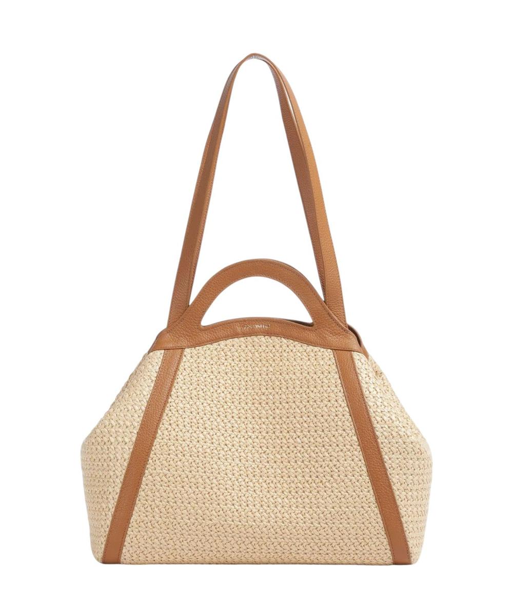 Borsa Shopper Amalia Beige-Coccinelle-Borse a spalla-Vittorio Citro Boutique