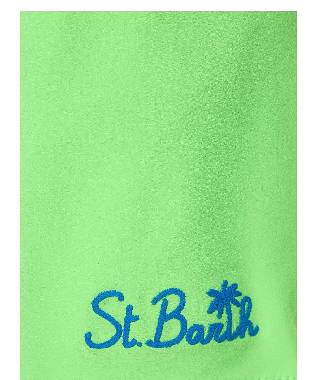 Shorts mare stretch con ricamo logo-Mc2 Saint Barth-Costumi da bagno-Vittorio Citro Boutique