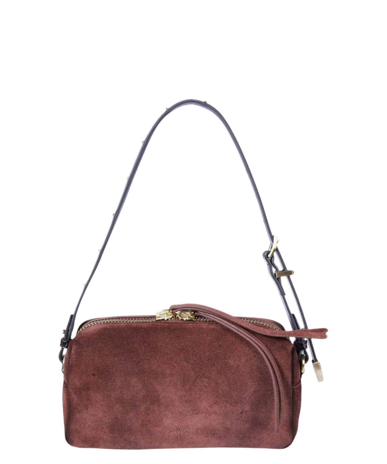 Bauletto Pinko Mini Suede con Tracolla Pitonata