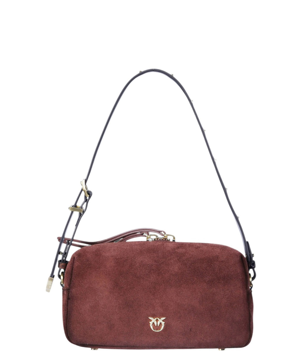 Bauletto Pinko Mini Suede con Tracolla Pitonata