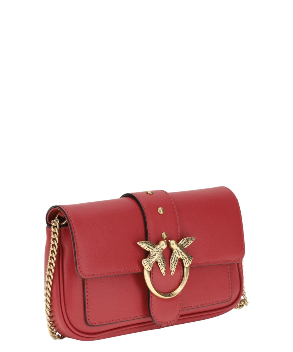 Borsa Pinko Mini Love One Pocket in pelle compatta