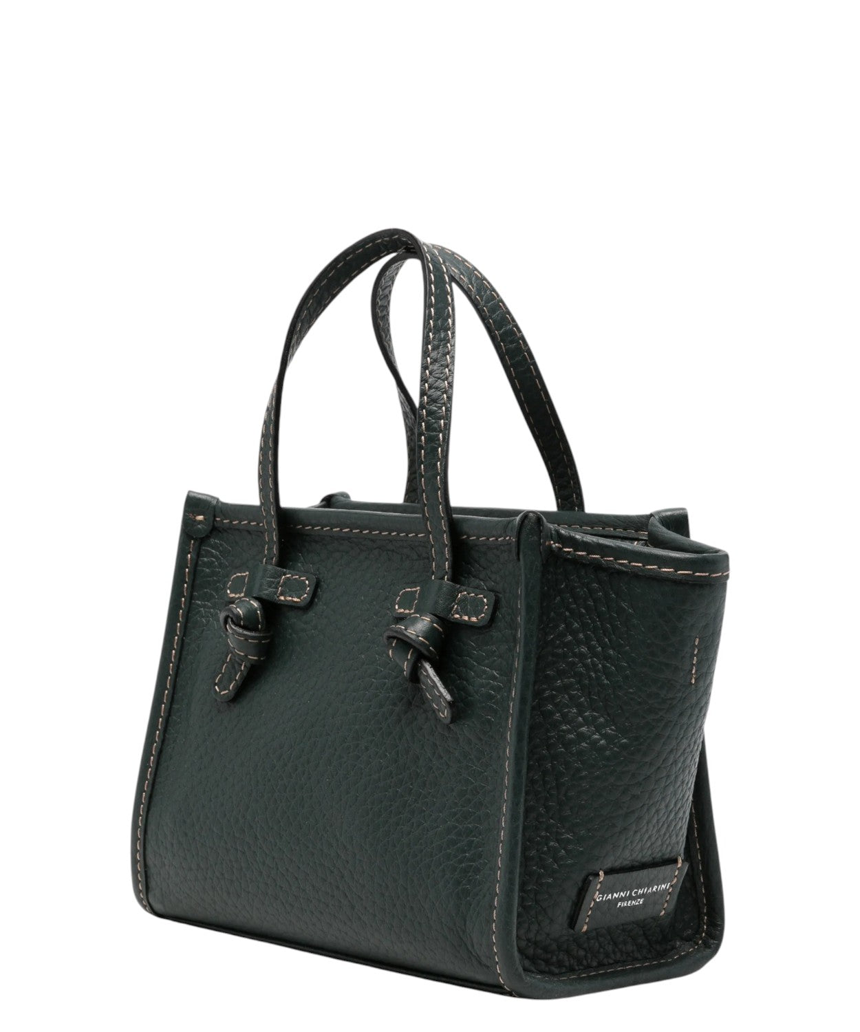 Gianni Chiarini Miss Marcella Mini Bag in Maxi Grained Double Leather with Shoulder Strap