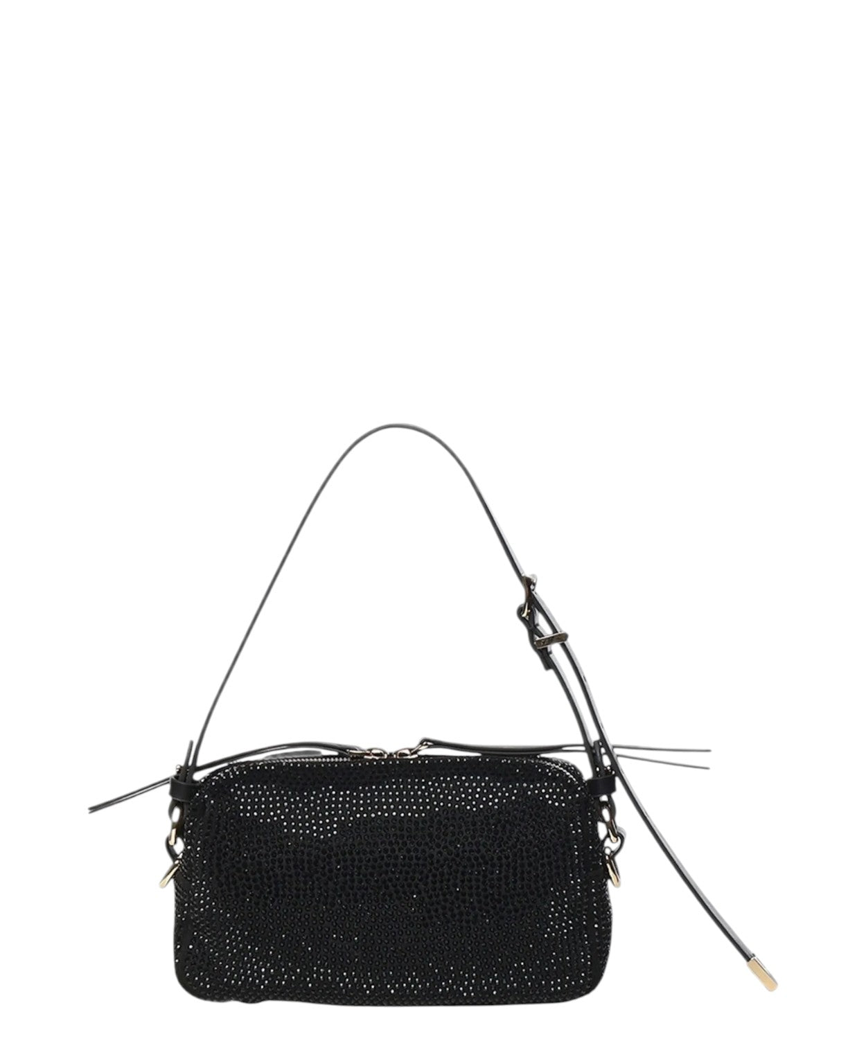 Borsa Bauletto Mini Pinko in Suede con Strass