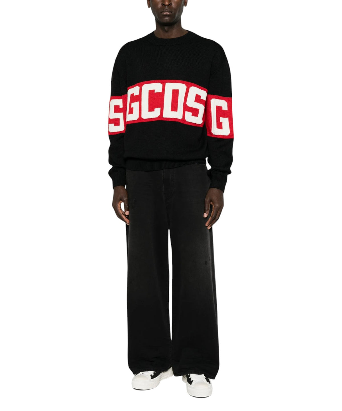 GCDS-Pullover mit Intarsienlogo
