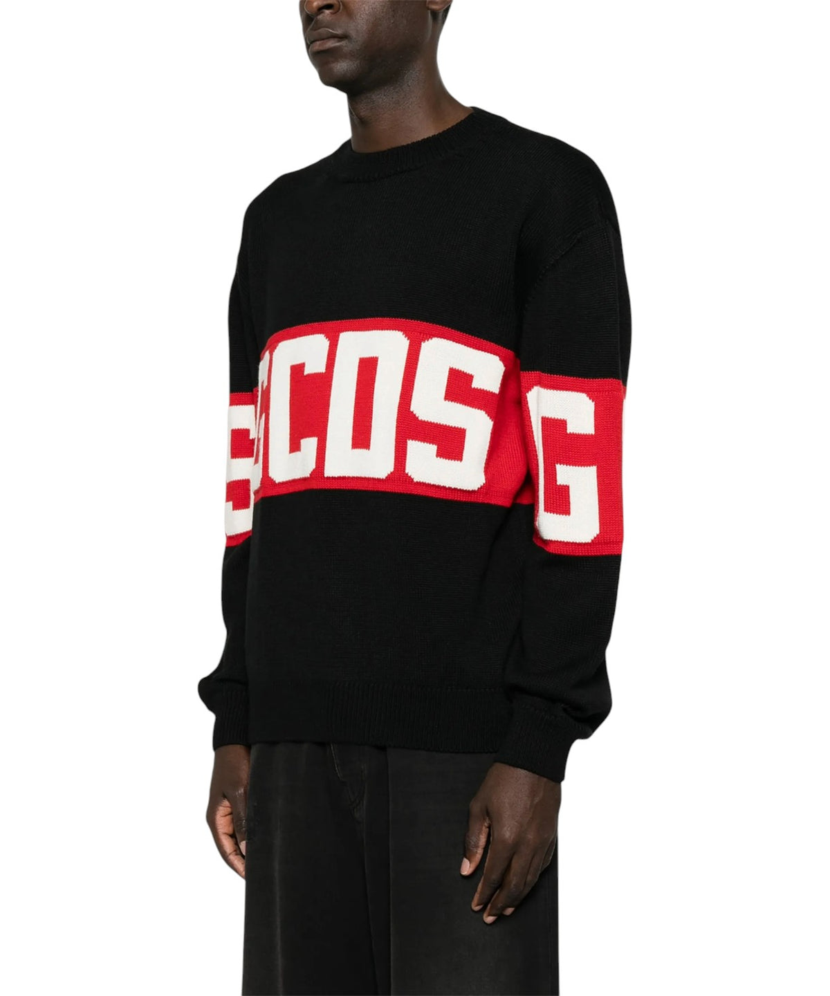 GCDS-Pullover mit Intarsienlogo