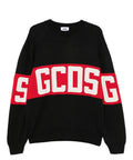 GCDS-Pullover mit Intarsienlogo