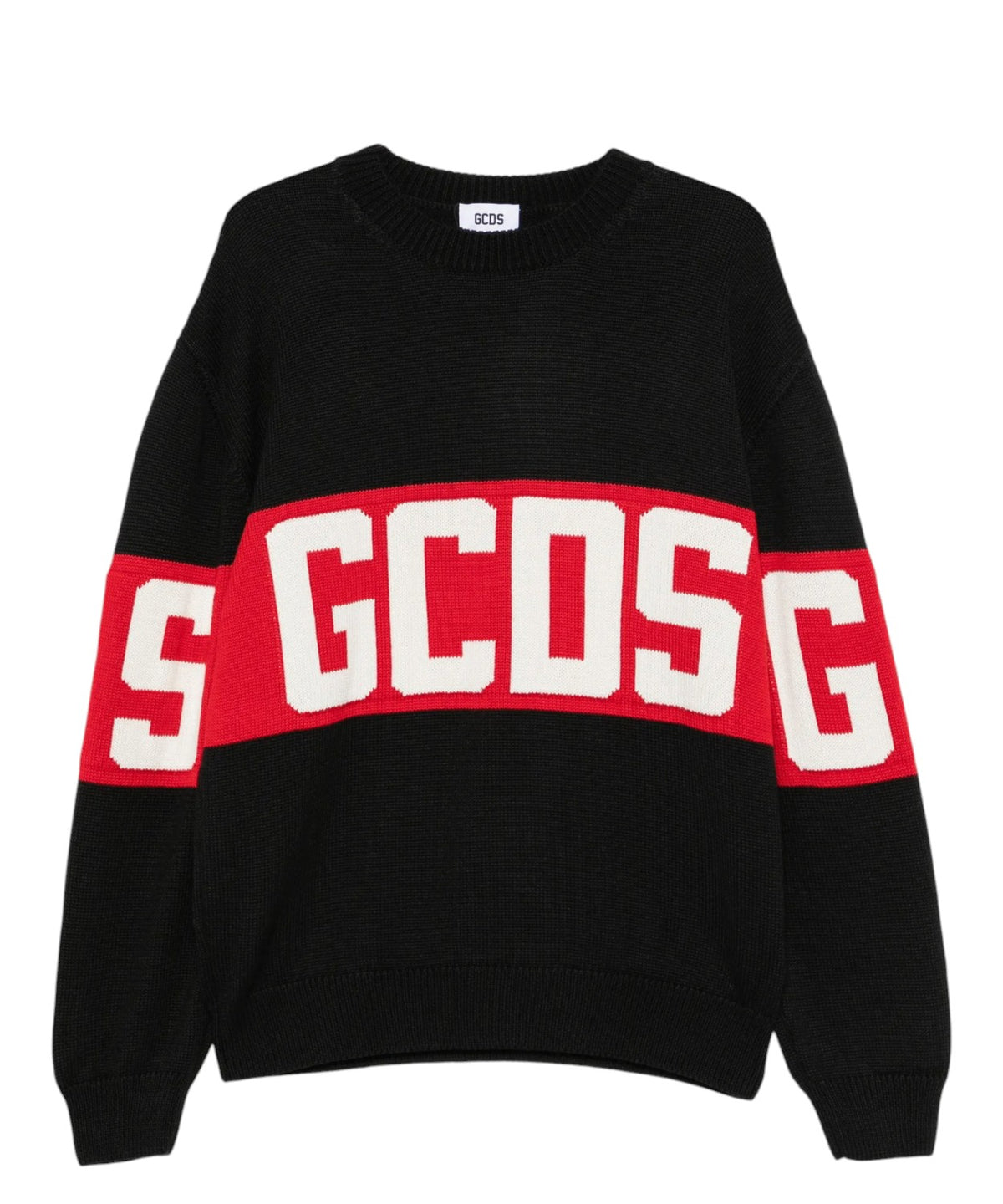 GCDS-Pullover mit Intarsienlogo